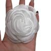 Flor Camelia Estilo Coreano Borde Quemado 8cm Accesorios DIY Accesorios para el Cabello para Niñas Tocado Flor de Tela Gasa de Nieve Camelia Capoc Grande