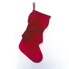 Meias de Natal transfronteiriças com laços, meias para pendurar na decoração da lareira, decorações de Natal de veludo, sacolas de presente de veludo, sacolas de doces