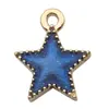 Mistura 20 Acessórios de Joias de Liga Azul com Gota de Óleo DIY Pulseira Brincos Chaveiro Sereia Estrela do Mar Flor Pingente