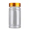 Venta de liquidación: botellas transparentes con diseño de bambú, botellas selladas de PET, botellas de plástico de boca ancha, frascos para pastillas y dulces, y botellas para empaque de aceite de pescado