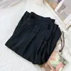 Calças Cigarrete Versáteis de Cintura Alta Finas para Primavera e Verão com Cintura Elástica, Calças Casuais Retas Cropped Femininas Primavera 2025