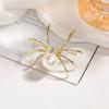 Broche de Araña Negra de Pedrería para Halloween Pin Metálico Vintage Broche Coreano Personalizado para Mujer Joyería al por Mayor