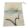 Bolsa de lona con cordón hecha por el fabricante bolsa de algodón con cordón bolsa con cordón mochila de lona con logo impreso