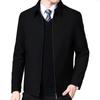 Abrigo para Hombre de Mediana Edad Nuevo de Primavera y Otoño Solapas Abrigo para Hombre de Negocios Suelto Talla Grande Chaqueta Casual para Hombre Top para Hombre