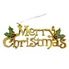Tarjeta de Navidad feliz con letras en inglés MerryChristmas Decoraciones de árbol de Navidad adornos Accesorios de Navidad