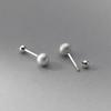 Pendientes Nalan S925 de plata esterlina con forma de bola esmerilada y diseño de nicho, estilo ins, para mujer M03069