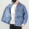 Chaqueta de Mezclilla para Hombre Tallas Grandes, Chaqueta Oversize para Hombre, Ropa Holgada de Moda para Hombre Tallas Grandes para Estudiantes