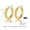 Aretes de Aro de Acero de Titanio con Espiga de Trigo Europea y Americana de 7 mm, Clips para Orejas de Mujer que No se Desvanecen, Aretes de Botón, Venta al por Mayor de Aretes para Mujer en Stock, Envío en 24 Horas