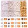Conjunto de 24/32 Grades Coloridas Degradê Perfuradas Pérola de Imitação DIY Pulseira Colar Acessórios de Joia Contas Decorativas para Roupas