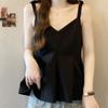 Camisola de Color Sólido de Gama Alta con Cuello en V para Mujer, Nuevo Estilo Coreano de Verano 2026, Top Babydoll sin Mangas, Blusa Abullonada