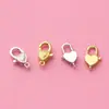 Plata de Ley S925 Hebilla de Resorte Brillante en Forma de Corazón Collar para Suéter Pulsera Conexión de Resorte de Espiga Accesorios DIY