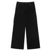 Calça Cargo Cinza Lavada Desgastada Estilo Retrô Americano Unissex Outono Algodão Perna Larga Multi-Bolsos Casual