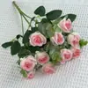 Suministro Exclusivo Transfronterizo para Venta al por Mayor de Comercio Exterior: Flores Artificiales, Eucalipto, Rosas de Boda, Pequeños Ramos, Flores Falsas, Suministro Directo del Fabricante