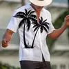 Comercio Exterior Transfronterizo Estación Independiente de Amazon Hombre Estampado Digital Casual Holgado Impresión 3D Manga Corta Camisa Lel Hombre