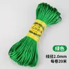 Arte 20 metros No. Cuerda para tejer nudos chinos de 5 líneas, pulsera de cuerda roja DIY, cuerda para la mano, collar, colgante, cuerda de colores, cuerda para tejer