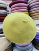 Boina de Lana Pura Estilo Coreano al por Mayor para Mujer, Sombrero de Pintor Estilo Japonés Otoño e Invierno, Negro Estilo Británico Circunferencia de Cabeza Grande