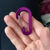 Alambre de acero de aleación de aluminio multicolor n.°. 5 Mosquetones con Forma de Calabaza para Exteriores, Clip para Mochila, Clip para Botella de Agua, Clip de Resorte Plano