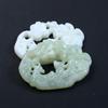 Colgante de zorro de nueve colas de jade natural de 38 x 53 mm, coronas antiguas de bricolaje, todos los accesorios de cadena de suéter con tapeta prensada