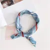 Pañuelo Cuadrado Pequeño de Resorte 50cm Estampado Coreano Moderno Elegante Ropa Profesional Pañuelo Pequeño Decorativo Moda Pañuelo Pequeño de Seda