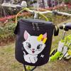 Cesto Dobrável para Bicicleta Cesto Dianteiro Lona Impermeável Espessa Reforçada Pendurável Cesto Azul Bolso Dianteiro para Skate Carro Elétrico