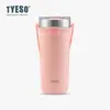 Taza de Hielo Tyeso con Popote Acero Inoxidable 304 Doble Capa Aislada y Fría Portátil Taza de Café para Coche