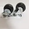 Venta Directa de Fábrica de Ruedas Giratorias de PVC 2 Pulgadas Totalmente Negras con Frenos, Ruedas Giratorias, Ruedas Direccionales, Ruedas Giratorias de Ferretería para el Hogar