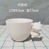 Taza de agua taza recta bajo arcilla blanca cilindro alto taza lisa hexagonal 608 taza en blanco para DIY taza de cinta de colores mango esmaltado taza de barro de agua