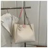 Bolsa Tote Grande Capacidade Estilo Coreano 2025 Nova Moda Bolsa de Ombro com Textura de Couro Macio Simples Casual para Trabalho Compras