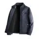 Chaqueta de Cuero con Terciopelo Nuevo 2024 para Hombre, Chaqueta de Cuero PU Otoño e Invierno Estilo Coreano Trendy Cuello Alto Chaqueta de Cuero para Motociclista