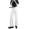 Pantalones de Traje Lisos de Color de Moda Otoñal Cortados con Tijera, Caídos, Estilo Simple Americano, de Gama Alta, Resistentes a las Arrugas, Ligeramente Acampanados, Largos