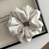 Scrunchie de Tricô Listrado Simples Estilo Coreano Estilo Preguiçoso para Mulheres, Elástico de Rabo de Cavalo Versátil de Cor Sólida de Alta Qualidade para Mulheres