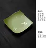 Serie de juegos de té de cerámica de bambú pintados a mano en naranja y verde: gaiwan, tetera, taza de té, taza de maestro, soporte para tetera, posavasos, taza de la justicia, colador de té