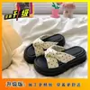 Sapatos Femininos Estilo Fada Tendência Coleção Primavera 2025 Versátil com Saias Laço Sandálias de Praia de Uma Tira Sandálias Romanas