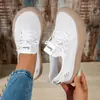 Zapatos de mujer venta transfronteriza dropshipping nuevos zapatos casuales transpirables zapatillas sin cordones talla grande multicolor zapatos transpirables de verano