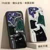 A popular case de telefone preta, pintada à mão, com estilo de arte peculiar de TK, 17AIR, fosca, para iPhone 18, uma capa macia personalizada com arte