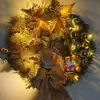 2025 Cruzamento de Fronteiras Novo Guirlanda de Natal Pendurado na Porta Decorações de Natal Iluminadas Cenário Layout Adereços Fabricante Atacado