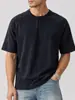 Ropa para Hombre Fengshe / Nuevo Verano 2026 Estilo Americano Camiseta de Manga Corta con Cuello Alto para Hombre Camiseta Corta Ligera para Hombre
