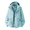 Chaqueta 3 en 1 personalizable con logo transfronterizo para hombre y mujer, chaqueta impermeable para exteriores con capucha de grafeno