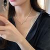 Collar Único de Perlas Cepilladas de Diseñador para Mujer, Cadena para Suéter de Bolas Doradas y Plateadas Anudada, Versátil, Lujo Ligero, Sensación de Alta Gama