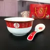 Jingdezhen Regalos para Cumpleaños Regalos de Agradecimiento para Cumpleaños Longevidad Tazones Regalos para Cumpleaños de Personas Mayores Tazones de Agradecimiento con Tiaoyi Shenghuo