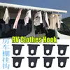 GANCHO DE TOLDO PARA MOTORHOME Gancho de Toldo para Motorhome Gancho para Secar Roupas ao Ar Livre Gancho de Duas Furações para Motorhome de Viagem Autônoma