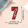 Parches de Tela de Colores Rojos con 26 Letras del Alfabeto Inglés y Números, Estilo Béisbol Americano, Parches Decorativos para Planchar DIY