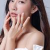 Aretes con Forma de Corazón Anillo Chapado en Plata Colgante Azul Topacio para Mujer Estilo Japonés y Coreano Anillo Abierto de Cristal Azul Imitación