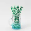 Suministro Directo de Fábrica Pajitas Creativas Desechables Fiesta de Cumpleaños Infantil Rayadas de Papel Biodegradables para Leche Venta al por Mayor