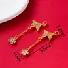 2026 Nuevo Aleación Goteo de Aceite Estilo Antiguo Año Nuevo Arena Oro Colgante Pulsera Cadena de Extensión Chapada en Oro Accesorios de Joyería DIY
