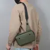 Bolso nuevo de nailon para hombre, bolso bandolera de un solo hombro, monedero vintage simple, bolso casual, bolso multifuncional de color liso