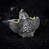 Pingente de pássaro Dapeng Asa Dourada em prata de lei s925 pingente único masculino pingente de moda dominador pingente de estilo étnico acessórios estilo Xizang