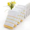 Toalha de algodão absorvente com borda dourada, estampa de abacaxi xadrez, 70g, para hotel, banho, uso doméstico, lavagem de rosto