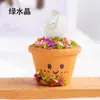 Ornamentos de Plantas em Vasos de Cristal Natural, Vasos de Cerâmica com Pedras Brutas de Cristal Criativas, Mini Ornamentos de Mesa para Micro Paisagismo Venda por Atacado