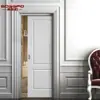 Fábrica de Exportação de Guangzhou Cor Sólida Porta Fantasma Porta de Celeiro Simples Madeira Maciça Porta Deslizante de Bolso Porta Deslizante Invisível